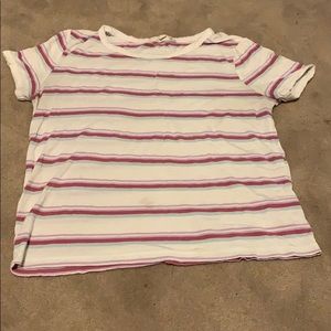 Striped cropped tee